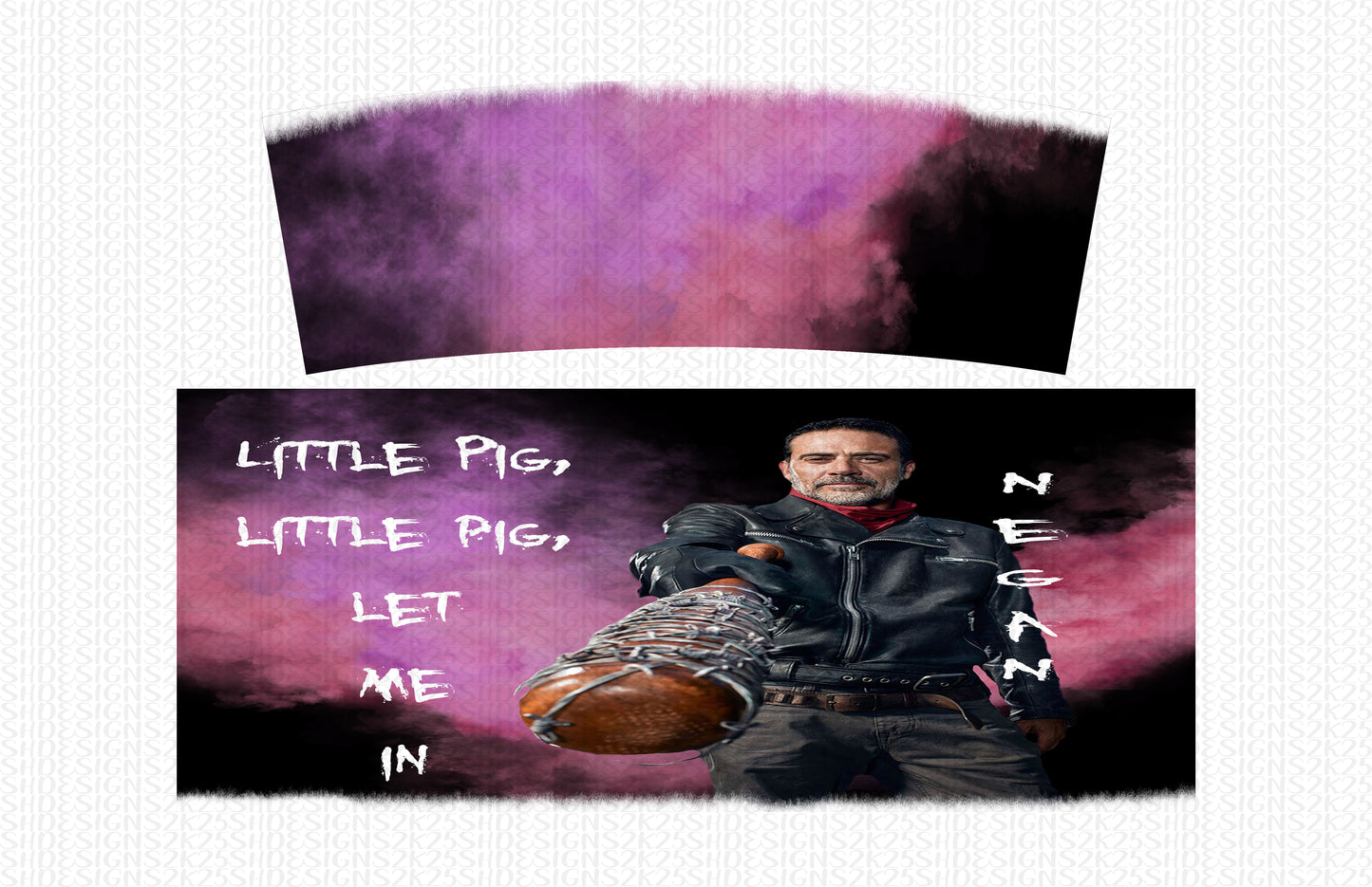 Walking Dead Negan Little Pig Digital File for Sublimation and/or Printing