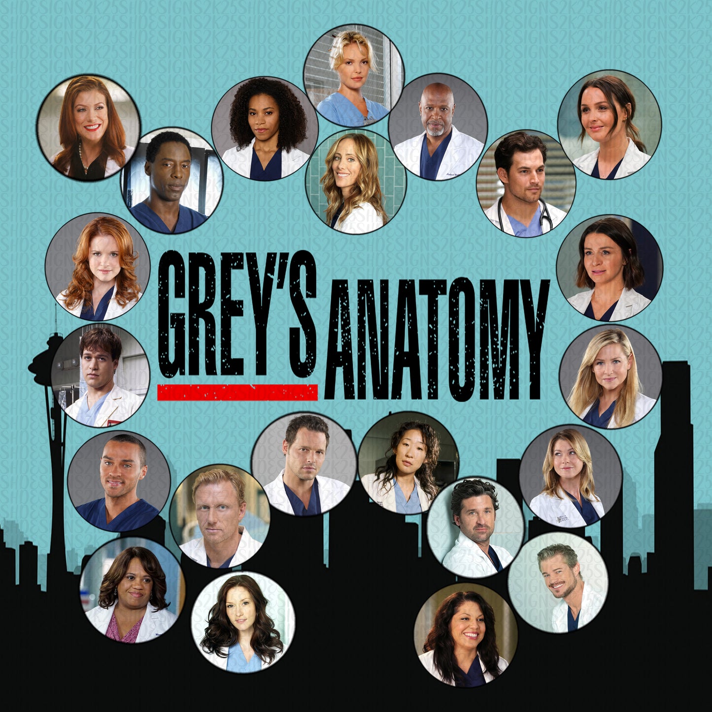 Greys Anatomy Digital File for Sublimation and/or Printing
