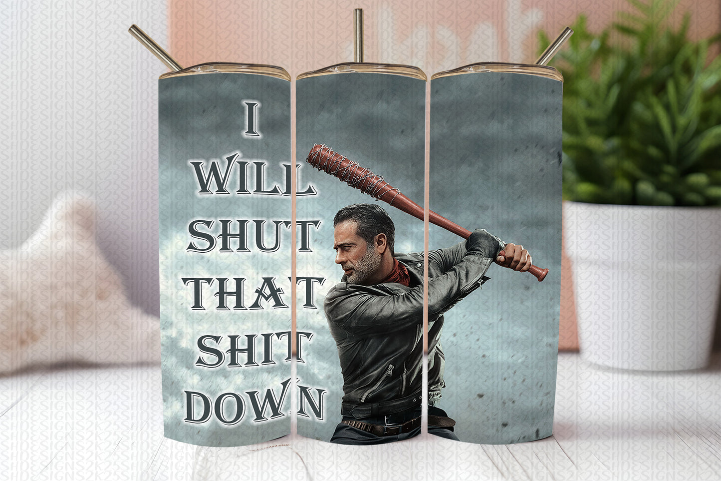 Walking Dead Negan I Will Shut That Sh*t Down Digital File for Sublimation and/or Printing