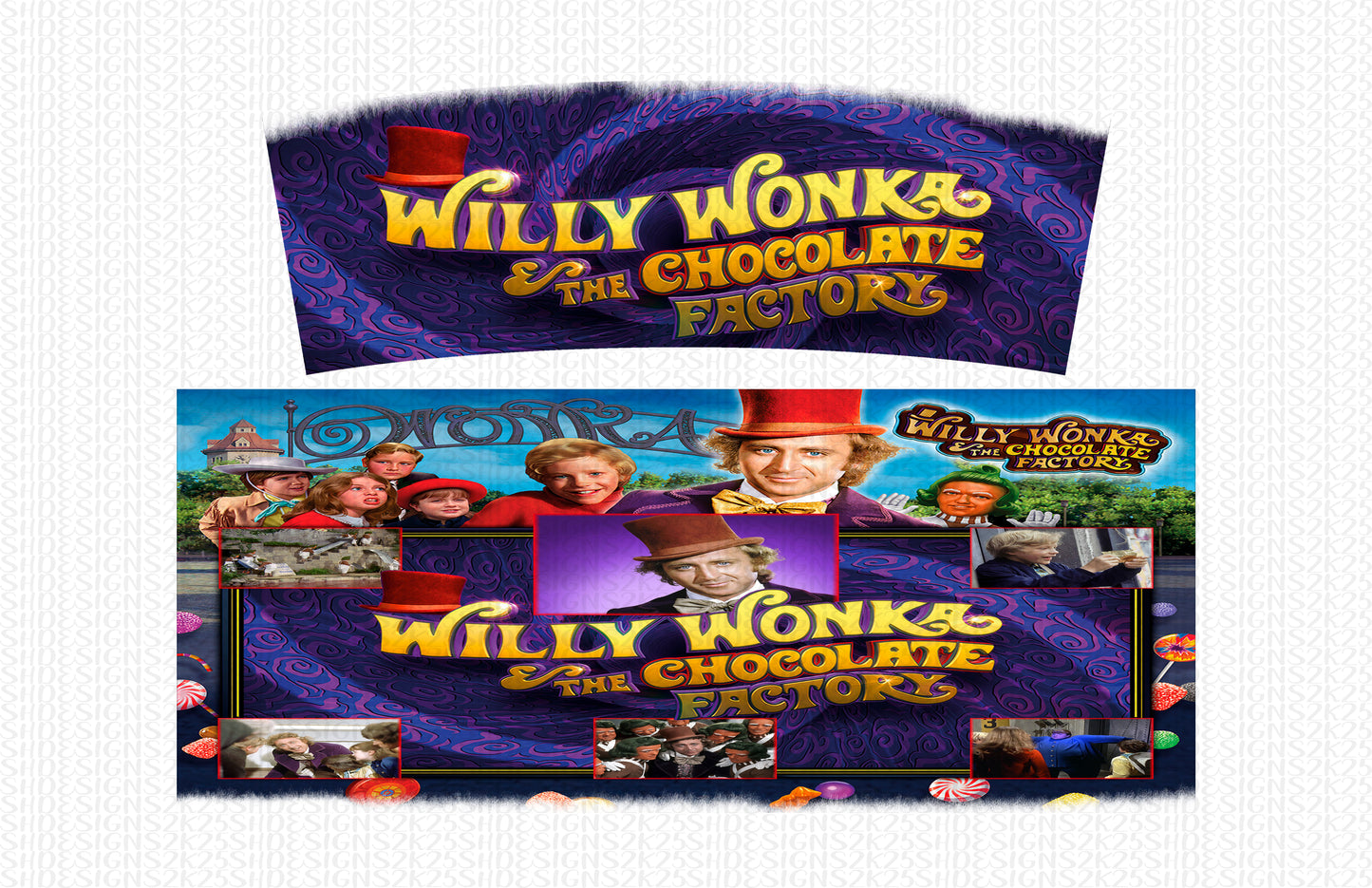 Willy Wonka And The Chocolate Factory Digital File for Sublimation and/or Printing