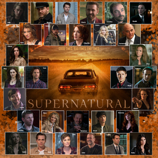 Supernatural Cast Digital File for Sublimation and/or Printing